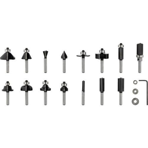 Bosch Mixed Router Bit Sets 15PC 1/4INC