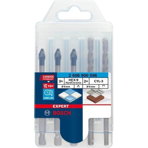Bosch Hex-9 Ceramic Tile Bits 5PK 6 X 90mm