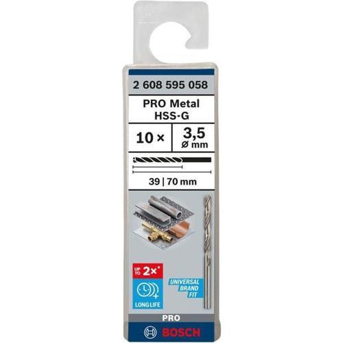 Bosch HSS Metal Twist Drill Bit 10PK 3.5mm