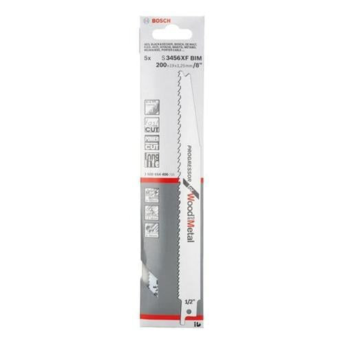 Bosch Recip Blade Heavy Wood+Metal 5PK 200mm