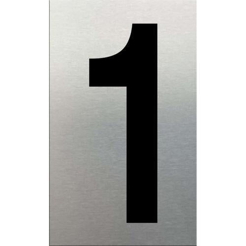 Markit Graphics Letterbox Number 1 75mm Black On Silver