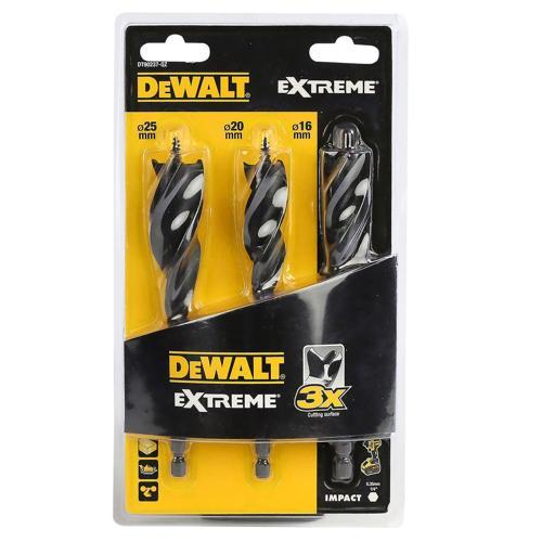 DeWALT 3 Piece 152mm Extreme Tri Flute Spade Bit Set