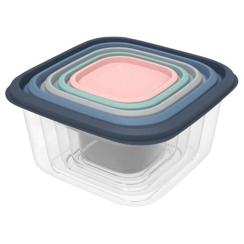 Nouveau Nested Food Storage Container Square 5 Pack of 5