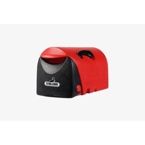 Stallion Rural Plastic Letterbox 330mm 310mm 530mm Red/Black