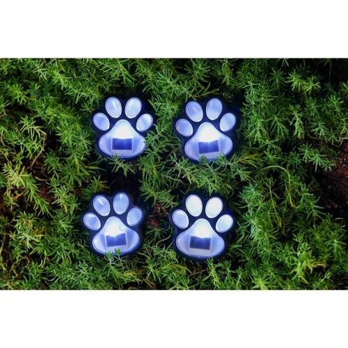 Nouveau Solar Paw Print Ground Light 8.8 X 4.5cm White