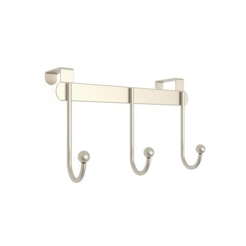 Over The Door 3 Hook Powedercoated Nickel Finish