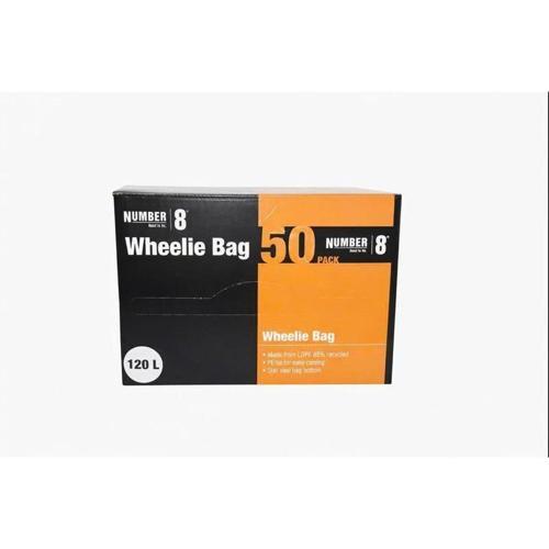 Number 8 Rubbish Bag Wheely Bin/Drum 120L 50 Pack