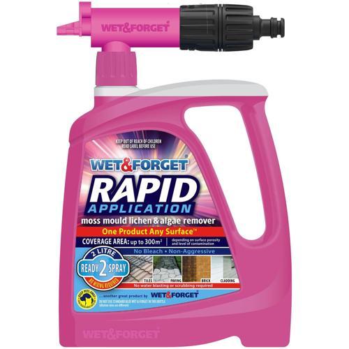 Wet & Forget Rapid Application Outdoor Moss Mould Algae And Lichen Remover 2L