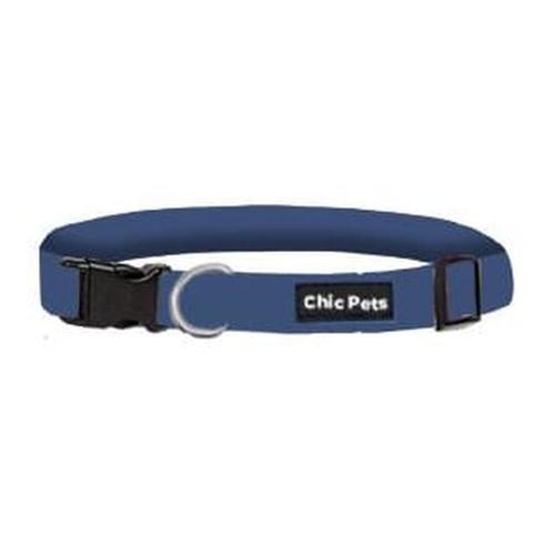 Chic Pets City Classic Dog Collar Blue L