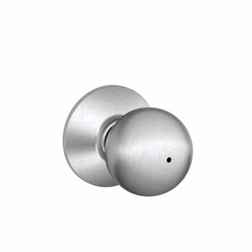 Schlage F Series Plymouth Privacy Knob Rose: 69mm Satin Chrome Plate