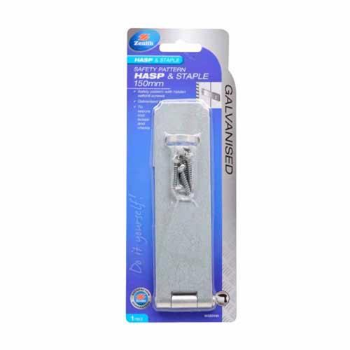Zenith Safety Pattern Hasp & Staple 150mm Galvanised