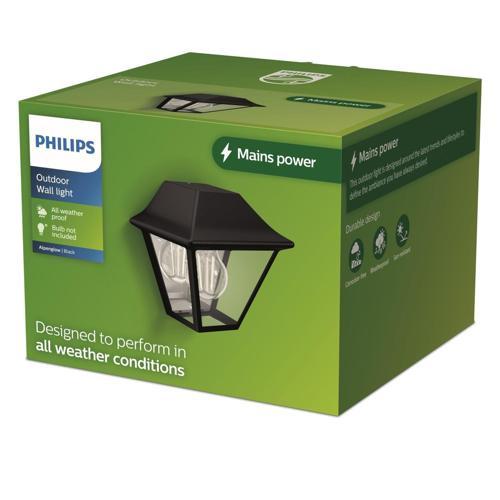 Philips Wall Lantern E27 Black 9.15E+11