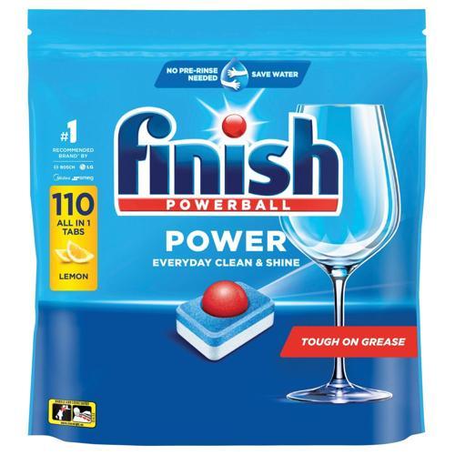 Finish Power Dishwashing Tablets Lemon 110 Pack
