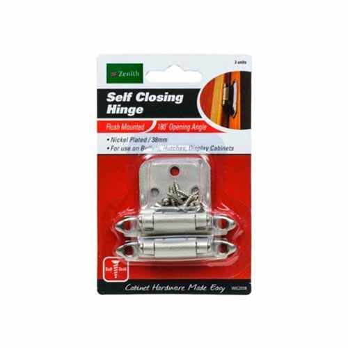 Zenith Self Closing Hinges 38mm Nickel Plated Pack of 2