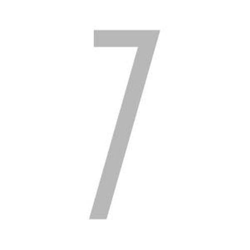 Box Design Letterbox Number 7 80mm Silver