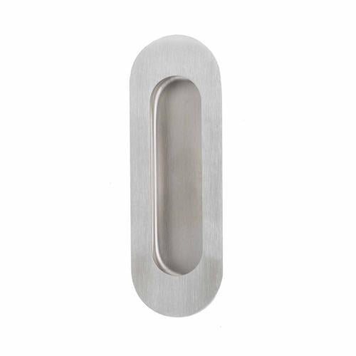 Miles Nelson Oval Edge Flush Pull Concealed Fix 120 X 40mm Stainless Steel