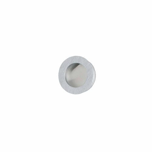 Miles Nelson Round Flush Finger Pull 40mm Satin Chrome