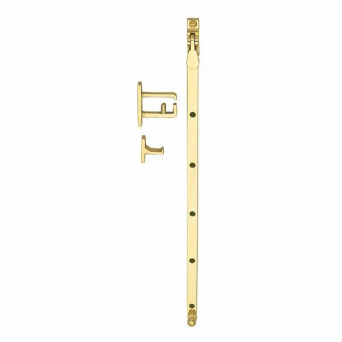 Windsor Casement Stay 350mm Polished Brass Finish