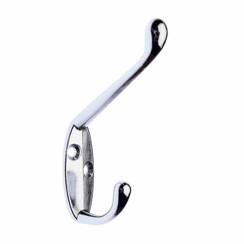 Zenith Oval Base Style Hat & Coat Hook Chrome Plated