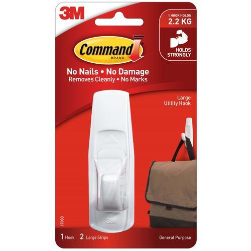 Command Hook Large White