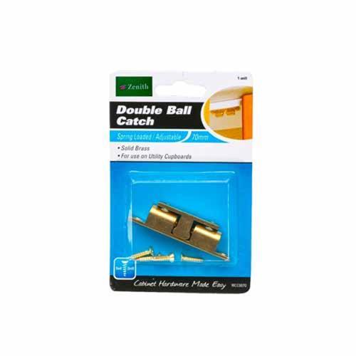 Zenith Double Ball Catch 70mm Brass