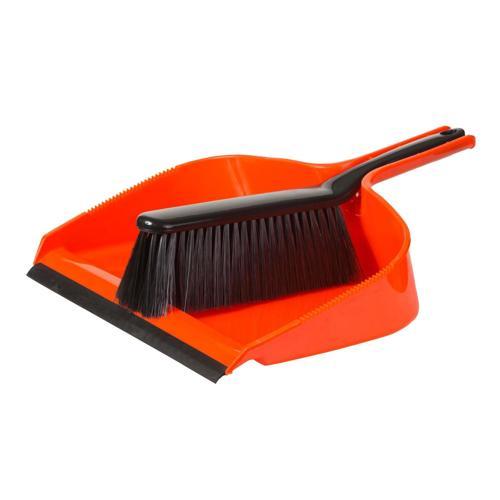 Browns Maxi Large Brush & Pan Set 360cm Orange And Black