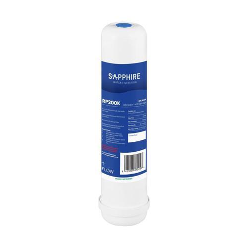 Sapphire 1 Micron GAC + KDF Water Filter White And Blue 1 Micron White