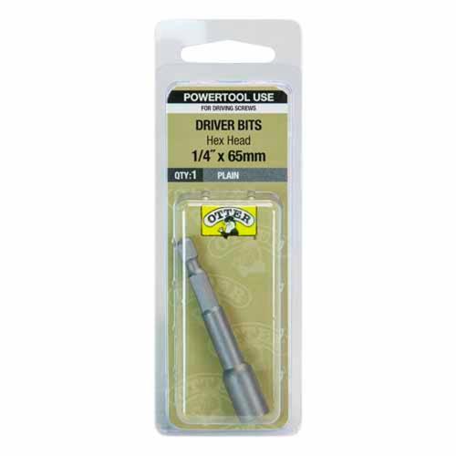 Otter Hex Head Driver Bit 1/4inch X 65mm