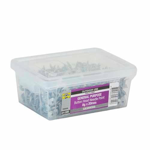 Otter General Purpose Timber Screws 8g X 20mm Pack of 500 Galvanised