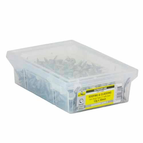 Otter Roofing & Cladding Timber Screws 12g X 30mm Pack of 250 Galvanised