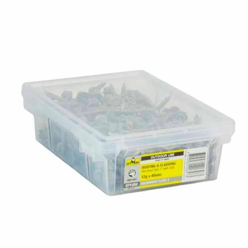 Otter Roofing & Cladding Timber Screws 12g X 45mm Pack of 250 Galvanised