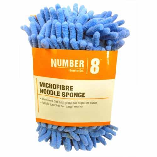Number 8 Microfibre Noodle Sponge 200mm 120mm 60mm Blue