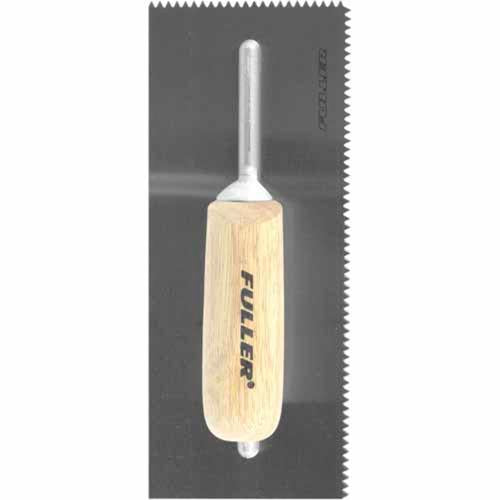 Fuller V Notched Trowel 11 Inch Silver With Wooden Handle