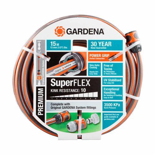 Gardena Premium SuperFLEX Fitted Hose 13mm X 15m