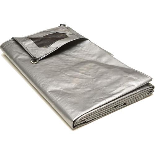 Jobmate Tarpaulin D-Ring 3.6m X 6.1m Silver/Black