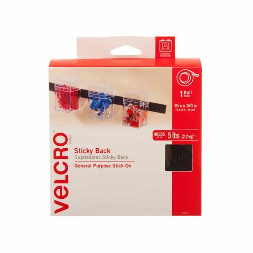 VELCRO Brand Sticky Back Tape 19mm X 4.5m Black