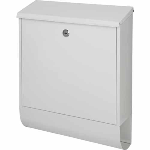 Mail Boss Darfield Metal Letterbox 420mm 345mm 107mm White