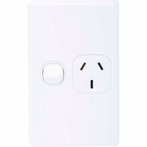 Goldair Single Vertical Power Point Single White