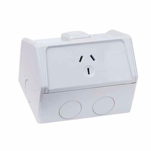 Goldair Weatherproof Power Point Single White