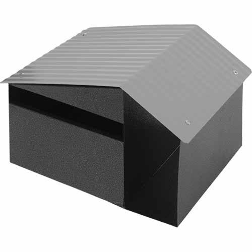 Mail Boss Edendale Metal Letterbox 210mm 335mm 270mm Grey/Black
