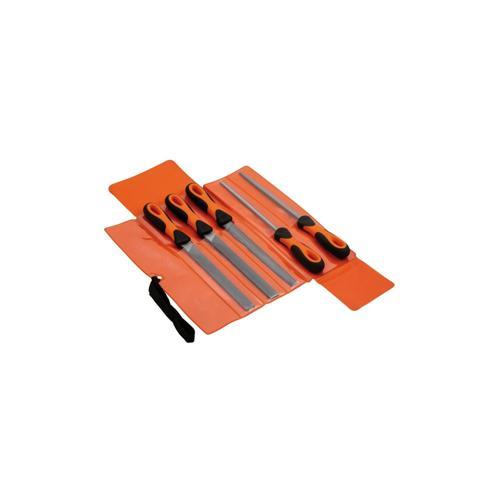 Bahco Sandvik Ergo Engineering File Set 5 Piece Grey Orange And Black