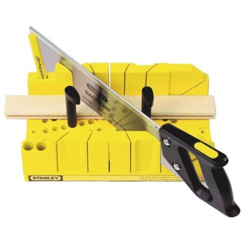 Stanley Mitre Box & Saw 115mm 175mm 470mm Yellow