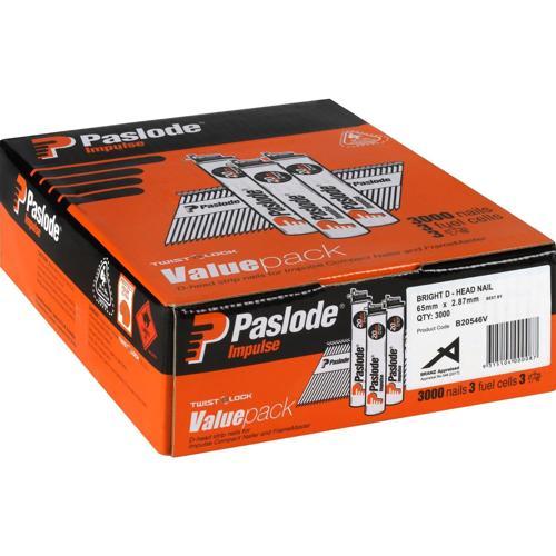 Paslode Impulse Bright Nail 65mm - 3000pk