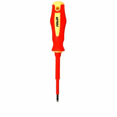 Fuller Pro Slotted Insulated Screwdriver 4mm 100mm Length Red And Yellow