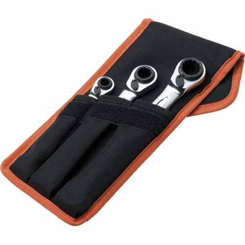 Bahco Ratchet Spanner Set 8mm To 19mm 3 Piece 8mm To 19mm 3 Piece