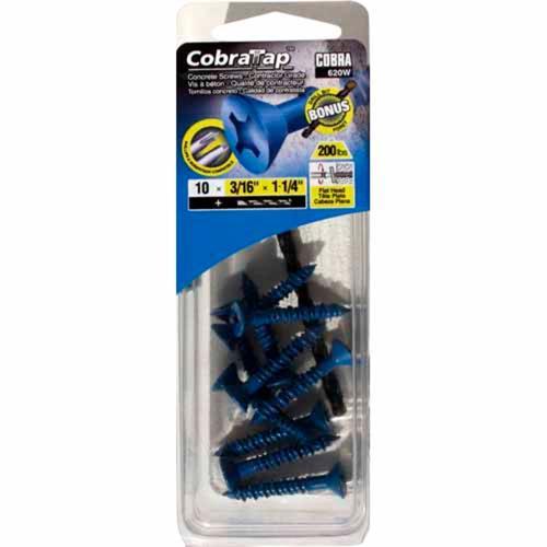 Cobra Concrete Screws Countersunk Head 10 Pack 4.5mm X 32mm Pack of 10