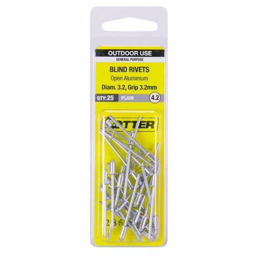 Otter Blind Rivets 4.2 Pack of 25 Aluminium