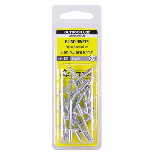 Otter Blind Rivets 5.4 Pack of 25 Aluminium RVOA40641