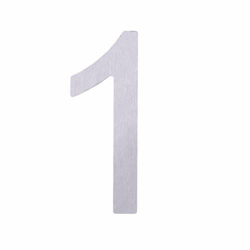 Elements Hardware Adhesive Stainless Steel Numeral #1 76mm Stainless Steel