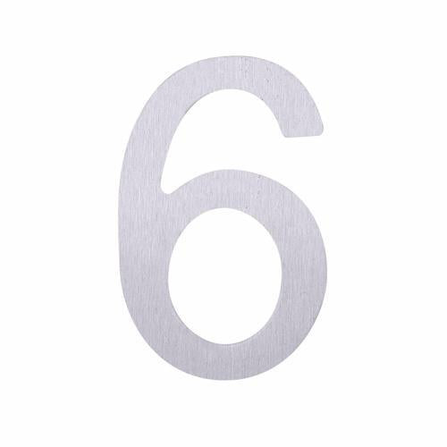 Elements Hardware Adhesive Stainless Steel Numeral #6 76mm Stainless Steel